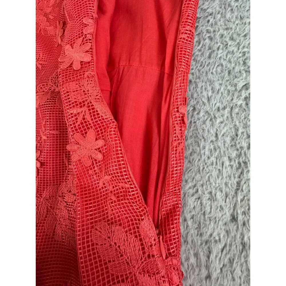 Romeo Juliet Couture Coral Lace Overlay Sleeveless Dress Medium Womens NWT Core - Picture 15 of 16